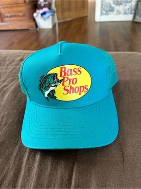 Bass Pro Shops Turquoise Logo Trucker Hat